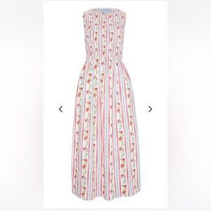 NWT Hill House Home Cosima Nap Dress Pomegranate Stripe XS